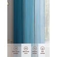 thumbnail image 6 of Blue Brown Ombre Sheer Curtains 63 Inch Length 2 Panels Set, Vintage Country Wooden Voile Window Treatment Rod Pocket Curtains Sheers Drapes for Bedroom/Living Room/Kitchen 52x"63"x2, 6 of 7