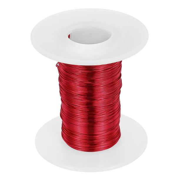 Alambre magnético de 26 AWG, alambre de bobina magnética de 2 oz, 155C(311F), rojo, blanco