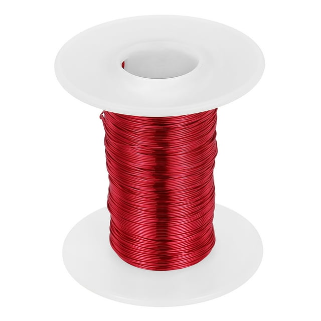 Alambre magnético de 26 AWG, alambre de bobina magnética de 2 oz, 155C(311F), rojo, blanco