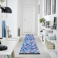 thumbnail image 4 of Yayeee Runner Rug for Bedroom 2'x6' Machine Washable Hallway Non Slip Mat, Blue Daisy, 4 of 8
