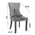 WingBack Button Tufted Dining Chairs, Highend Velvet Upholstered