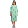 thumbnail image 1 of Moomaya Chemise de Nuit Longue à Boutons pour Femmes Imprimée, 1 of 6