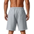 thumbnail image 4 of Men Lightweight Shorts Summer Casual Drawstring Shorts Athletic Beach Vacation Outdoor Work Pants Multi-Pocket Gray L, 4 of 8