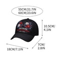 thumbnail image 3 of US 250th Anniversary Print Casual Cap, America 250 Hat with Bold Graphic, Usa 250Th Anniversary Classic Fit, America 250th Anniversary Hat for Patriotic Occasions, Black, 3 of 8