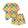 thumbnail image 7 of Afuyipoi Girls Casual 2-Piece Summer Clothing Set, Fashion Graphic Short Sleeve Tee and Matching Shorts, Kids Daily Activewear Set Green Size 9-10 Years, 7 of 7