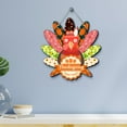 thumbnail image 6 of Luckky Thanksgiving Turkey Wooden Door Sign, Turkey Hanging Door Decor Fall Welcome Sign for Autumn Harvest Indoor Outdoor Home Porch Wall Decor, Multicolored (B), 6 of 8