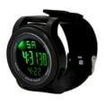 thumbnail image 1 of Montres Sport Numériques Étanches, Montre Sport Numérique Réglable 5Bar pour Randonnées Noir, Vert, 1 of 7