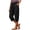 Black, variant on Capri Barrel Pants for Women Dressy Casual Cotton Linen Capris Pants Baggy High Waisted Lounge Pants Lightweight Calf Length Beach Trousers with Pockets