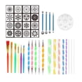 thumbnail image 1 of Graflsoa Creative Mandala Stone Painting DIY Kit with 40-Piece Art Set, Including Stencils, Brushes, and Tools for Crafting (Type A), 1 of 6
