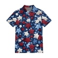 thumbnail image 3 of Men's USA 250th Anniversary Patriotic Stars Polo Shirt American Flag Style Casual Short Sleeve America 250 Merchandise, 3 of 6