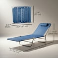 thumbnail image 3 of Outsunny Fauteuil de Jardin, Pliable et Inclinable, Bleu Foncé, 3 of 10