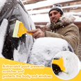 thumbnail image 5 of Long Handle Ice Scraper Yellow Car Windshield Squeegee 12.6 Inch Long Ice Scraper Frost Defroster Snow Shovel Snow Brush for Van Truck Windows, 5 of 5