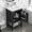 Black, variant on 20" Durable structured Bathroom Organizer, Space-saving Freestanding Cabinet with multi storage areas, Retro Bathroom Vanity with soft-close door for bathroom storage arrangement, Grey