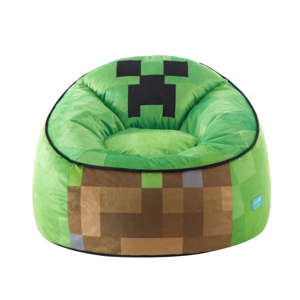 Minecraft Kids Plush Bean Bag Chair, 24"Hx24"Hx25"H