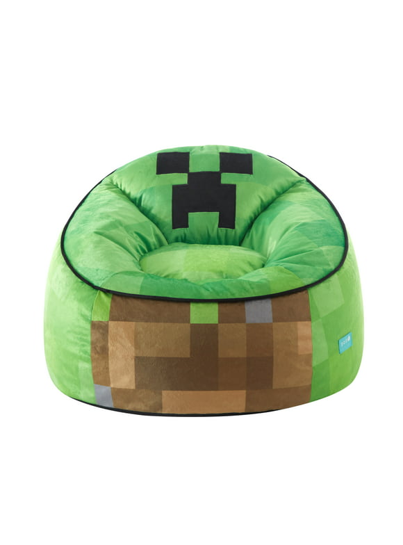 Minecraft Kids Plush Bean Bag Chair, 24"Hx24"Hx25"H