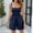 Blue, variant on Women Summer Shorts Rompers Overalls Lace-up Sleeveless Casual Jumpsuits with Pockets Beige Size S