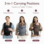 Momcozy Baby Carrier for Newborn to Toddler, Ergonomic, Comfortable and Lightweight, Suitable for Babies 7-44 lbs, Easy to Wear, Hands Free, Enhanced Lumbar Support