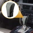thumbnail image 3 of Unique Bargains 1 Pc Car Shift Knob Cover -  Automatic Car Knob Gear Sticky Protector Decorative - Faux Leather Gray, 3 of 7