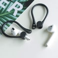 thumbnail image 3 of 2 Pairs Comfortable Earphone Ear Hooks Silicone Earbuds Covers Anti Slip Holders Compatible with AirPods for Running Jogging Cycling (Grey/Black), 3 of 5
