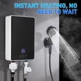 thumbnail image 2 of Calentador de agua eléctrico sin tanque: Calentador de agua instantáneo para ducha de baño - Calentamiento rápido. Incluye cabezal de ducha para el hogar. Enchufe estadounidense., 2 of 7