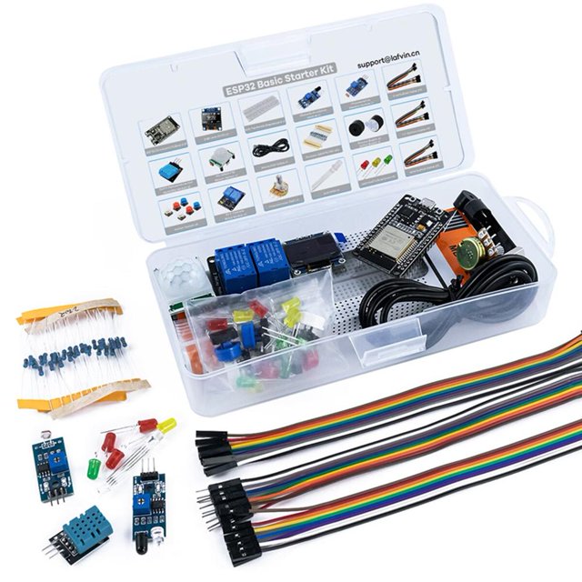 2 uds. Kit de Inicio Básico para ESP32 ESP-32S WIFI I Placa de Desarrollo OT con Caja de Almacenamiento