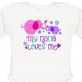 thumbnail image 4 of Inktastic My Nana Loves Me- Cute Elephants Boys or Girls Long Sleeve Baby Bodysuit, 4 of 5