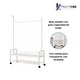 thumbnail image 3 of Rack Perchero Metalico Reforzado Movil Doble Estante Ropa Practiksa Color Blanco RZ30004, 3 of 8