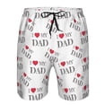 thumbnail image 3 of Disketp Men's Swim Trunks Hawaiian Breathable Surf Beach Swimsuits Mesh Lining Beach Shorts with Pockets-I Love My Dad, 3 of 7