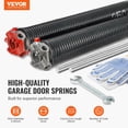 thumbnail image 2 of VEVOR Garage Door Torsion Springs, Pair of 16000 Cycles Garage Door Springs with Non-Slip Winding Bars 0.25 x 2 x 29inch, 2 of 5