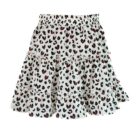 

Pianpianzi Skirt Slip for Women Short Pencil Skirts for Women Comfortable Skirt Women Summer Casual Bohe High Waist Ruffled Floral Print Beach Short Skirt