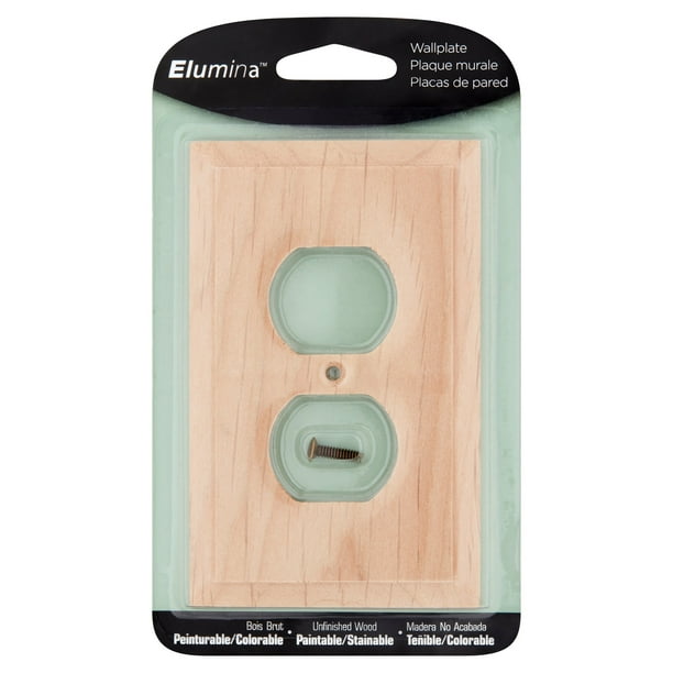 Elumina 184dnb Baker Wallplate 1 Duplex Wood Unfinished Pack Com - Elumina Wall Plates Elumina 184dnb Baker Wallplate 1 Duplex Wood Unfinished Pack Com - Elumina Wall Plates