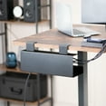 thumbnail image 3 of VIVO Black 17 inch Clamp-on Cable Management Power Strip Tray System for Desk, 3 of 9