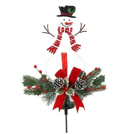 

outdoor solar light LED Christmas Garden Colorful Gradient Solar Light Lawn Snowman Lamp Decoration