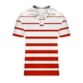 thumbnail image 4 of ZCFZJW Polo Shirts for Men Big and Tall Regular Fit Summer Short Sleeve Lightweight Performance Golf Shirt Mesh Summer Casual Striped T-Shirt Tops Red XXL, 4 of 4