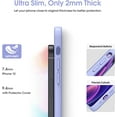 thumbnail image 4 of Liquid Silicone Case for iPhone 12, [Camera Protection] [Anti Fingerprint] [Wireless Charging] 4 Layer Phone Case Protective Cover, Built-in Microfiber Case Cover, 6.1", Purple, 4 of 15