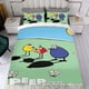 thumbnail image 4 of Peep y el Gran Mundo Ancho Conjunto de sábanas temático, trío de piezas, cómodo y amigable con la piel, diseño único, regalo de decoración para el hogar para familiares, amigos y fans, 90 cm * 190 cm, 4 of 6