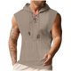 thumbnail image 1 of Blusa con Capucha para Hombres, Moda de Verano Delgada Casual de Color Sólido sin Mangas para Negocios Y Uso Diario, Camiseta Ligera Atlética, 1 of 5