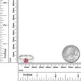 thumbnail image 6 of Gem Stone King 10K Two Tone Gold Pink Moissanite and Lab Grown Diamond Engagement Ring for Women | 1.10 Cttw | Round 6MM | Gemstone Birthstone | Size 9, 6 of 6