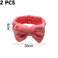 thumbnail image 2 of Diademas de belleza para mujer, extra suaves y ultra absorbentes, cómodas para lavar maquillaje, ducha, cuidado de la piel facial, spa, banda gruesa para el cabello para niñas, Rosa oscuro, 2 of 5