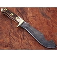 thumbnail image 3 of Couteau de Chasse en Acier Damas Fait sur Mesure avec Poignée en Forme de Cerf, 3 of 3