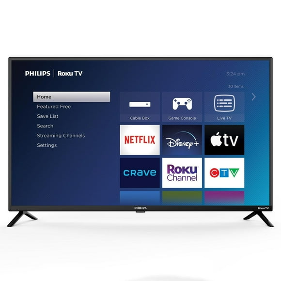 PHILIPS, 40" FHD 1080p, ROKU TV, 40PFL6543/F6 D, HDMI x 3, USB x 1