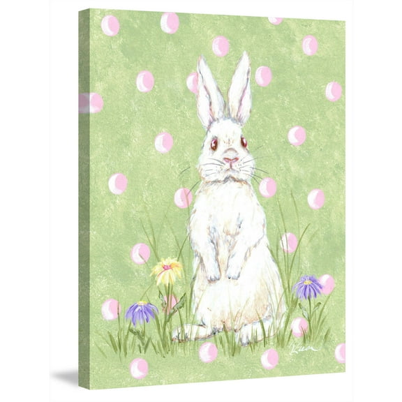 Marmont Hill "Hippity Hop" by Reesa Qualia Painting Print on Wrapped Canvas
