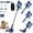 Blue, variant on WARIOUT 35KPA Cordless Stick Vacuum Cleaner, Lightweight Self-Standing Vacuum for Pet Hair, Carpet & Hardwood Floor, with 45Min Runtime, LED Display, HEPA Filtration and 6 Tools