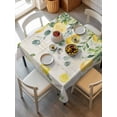 thumbnail image 6 of Watercolor Lemon Table Cloth, Eucalyptus Leaf Fruit Yellow Flower Waterproof Tablecloth for Square Tables, Reusable Washable Fabric Table Cover for Restaurant Kitchen Dining Tables 60"x60", 6 of 6