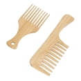 thumbnail image 2 of M Buder 2Pcs Bamboo Hair Pick Comb Anti Static Wide Tooth Styling Hair Detangler Bamboo Comb for Men Beard Grooming Wide Tooth Pick Comb Daily Use Premium Natural Wood Tool, 2 of 7