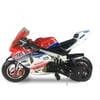 SYX MOTO Apex Gas Power 49cc 2 Stroke Kids Pocket Bike, Pull Start, Blue