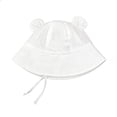 thumbnail image 4 of ROHUUQUE Baby Bear Ears Bucket Hat Cotton Solid Color Sun Hat with Chin Strap for Toddler Girls Boys Beach Outdoor, 4 of 9