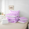 thumbnail image 6 of Feelyou Dreamy Purple Bowknot Bedding Comforter Set 7pcs, Boy Girl Queen Bedding Sets, 6 of 8