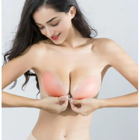 Premium Silicon Stick On Gel Adhesive Strapless Bra - Size: D :