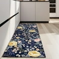 thumbnail image 4 of Pioneer Flower Floral Print Pattern Kitchen Rug Mat,Kitchen Runner Rugs Non Skid Washable,Decorative Kitchen Floor Mats for Kitchen,Sink,Laundry,17"X47", 4 of 5